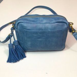 Anthropologie cornflower blue crossbody bag, EUC